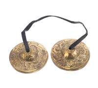 TOGEVAL Platillos De Dedo De Latón De Nepal Para Danza Del Vientre, Instrumento De Percusión Crótalos, Mini Címbalos De Banda De Cobre Para Ceremonias y Rituales Espirituales