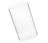 TOGEVAL Portavelas de Vidrio Transparente Funda Protectora Cilíndrica Resistente de Vidrio Borosilicato Pantalla Decorativa Abierta para Hogar y Ambiente Cálido