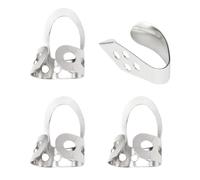 TOGEVAL Púas de Metal Ajustables para Banjo y Guitarra, Juego de 4 Piezas (3 para Dedo Índice 1 para Pulgar), Diseño Orificio Ergonómico, Accesorios para Instrumentos Musicales