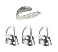TOGEVAL Púas Pulgar Ajustables De Acero Inoxidable Para Guitarra, Ukelele y Banjo, Juego De 4 Unidades Plateadas, Accesorios Para Instrumentos De Cuerda, Cómodas y Duraderas