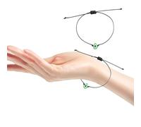 TOGEVAL Pulseras Trenzadas de Amistad Aguacate Ajustables Hechas a Mano Cera Juego de 2 Pulseras para Mujer y Chicas Adolescentes Joyería Ligera para Obsequio y Uso Diario