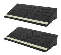 TOGEVAL Rampa para Robot Aspirador Negra Tiras Luminiscentes, Antideslizante, 25x5 Cm, 2 Unidades, Accesorio para Superar Umbrales en Interiores, Adecuado para Uso Doméstico