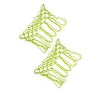 TOGEVAL Red de Baloncesto Luminosa de Nailon 12 Bucles Tamaño 50 CM Color Verde Neón 2 Piezas para Uso Exterior y Partidos Nocturnos Red de Repuesto Resistente y Visible Oscuridad