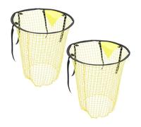 TOGEVAL Red de Entrenamiento de Fútbol Juvenil 2 Piezas Amarilla de Nailon para Precisión en Tiros, Práctica Portátil en Interiores y Exteriores, Accesorios de Fútbol para Mejorar Técnica