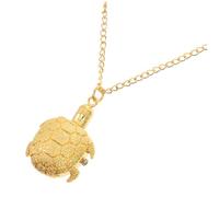 TOGEVAL Reloj de Bolsillo Diseño de Tortuga Dorada Vintage de Cuarzo Estilo Retro y Moda Portátil de Metal Botón para Abrir para Niños