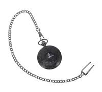 TOGEVAL Reloj De Bolsillo Redondo Clásico Doble Pantalla Números Steampunk Cadena