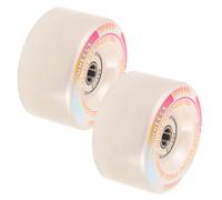 TOGEVAL Ruedas Luminosas LED para Patines de Doble Hilera 90A Ruedas de PU Cambio de Color y Absorción de Impactos Repuesto 2 Unidades para Patinaje Nocturno y Exterior