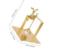 TOGEVAL Servilletero de Metal en Forma de Conejo Dorado, Soporte Vertical Cuadrado para Servilletas de Papel, Organizador Compacto para Cocina y Comedor Estilo Campestre, Dispensador