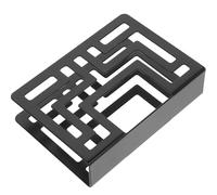 TOGEVAL Servilletero Metálico Negro Estilo Retro Diseño Hueco, Soporte de Escritorio para Servilletas Estándar, Porta Pañuelos para Restaurante, Bar y Cafetería, Accesorio de Mesa