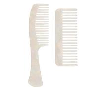 TOGEVAL Set de 2 Peines Vintage de Acetato Antiestático de Dientes Anchos Tamaño Grande Color Retro Adecuado para Cabello Rizado y Grueso Peines Portátiles para Peinar y Desenredar en