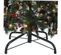 TOGEVAL Soporte para Árbol de Navidad de Hierro Verde con Tornillos Base Resistente y para Fijar Árboles Artificiales y Reales Montaje Fácil y Duradero