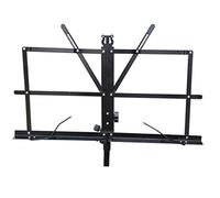 TOGEVAL Soporte para Partituras Plegable Metálico Ajustable con Patas Antideslizantes Ligero y Portátil para Guitarra y Accesorios Color Negro