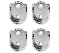 TOGEVAL Soportes para Barra de Cortina de Ducha 25 Mm de Zinc, 4 Piezas Diseño en U, Soporte para Barra de Armario y Accesorio de Baño, Montaje en Pared para Ventanas y Lavaderos