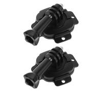 TOGEVAL Soportes para Cámara de Casco Negro 2 Unidades, Base Giratoria 360° para Cámara de Acción, Montaje Extraíble Compatible con Esquí, Snowboard, Motociclismo y Escalada