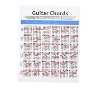 TOGEVAL Tabla de Acordes de Guitarra para Ukelele Guía de Práctica para Principiantes Diagrama de Seis Cuerdas para Partituras de Guitarra