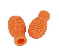TOGEVAL Tapas Protectoras de Silicona para Punta de Baqueta de Batería Naranja, 2 Piezas Portátiles para Silenciador y Protección Profesional en Práctica Musical