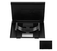 TOGEVAL Tarjetero de Acero Inoxidable 304 Gris Gran Capacidad, Organizador Metálico para Tarjetas de Visita y Soporte para Unidad Usb, Estuche Compacto para Oficina y Profesional, Cierre