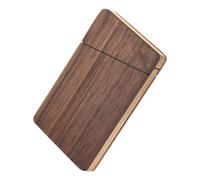 TOGEVAL Tarjetero Gran Capacidad de Madera de Nogal Tarjetas de Visita para y Diseño Ligero, Adecuado para Negocio y Uso Profesional Diario