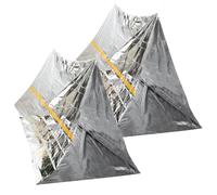 TOGEVAL Tienda De Campaña De Emergencia Desechable 2 Pcs Plateadas Refugio Tubular Portátil Resistente Al Agua Fácil De Adecuado para Camping y