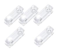 TOGEVAL Tirador de Cordón para Persianas Enrollables Transparente 5 Piezas Plástico Diseño Bola Fácil Agarre Control Ventanas Accesorios Colgantes