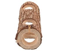 TOGEVAL Túnel de Madera Natural para Hámsteres y Cobayas Pequeño Juguete Masticable Seguro para Jaulas Escondite y Refugio para Conejos y Pequeños Roedores
