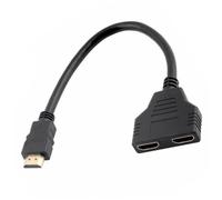 TOGEVAL Video Splitter Macho Doble Hembra Adaptador de Video para Monitor Dual LCD LED Tv con Conector Chapado y Transmisión de Imagen HD