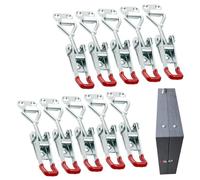 Toggle Latch - 10-Piece Heavy Duty Adjustable Rust Proof,Locking Toggle Latches Hardware Featuring Secure Heavy-duty Sealing, The Metal Latc Home Boat Marine Chicken Coop Box Drawer Lid Freezer Grill