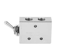 Toggle Switch Valve 2 Position 5 Way Mechanical Pneumatic Knob Switch G1/8in 1.5 to 8kgf/cm² Aluminum Alloy Durable Compact Design for Industrial Automation Systems