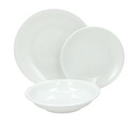 Tognana AZ Blanco, servicio de platos de 18 piezas para 6 personas, porcelana, blanco, Hecho en Italia