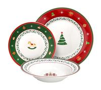 Tognana Christmas Toy, Juego de vajilla 18 piezas para 6 personas, Porcelana, Multicolor