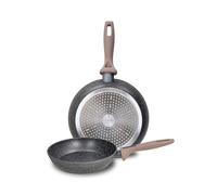 Tognana Class Stone, set de 2 sartenes 24/28 cm, aluminio, negro