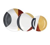 Tognana Corten, servicio de platos 12 piezas para 4 personas, porcelana, multicolor