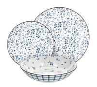 Tognana Cottage, Juego de vajilla 18 piezas para 6 personas, Porcelana, Azul