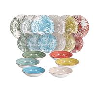 Tognana Exotic, Juego de vajilla 18 piezas para 6 personas, Porcelana, Multicolor