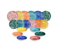 Tognana Fiesta, vajilla para 6 personas, 18 piezas, porcelana, multicolor