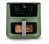 Tognana Iridea, Freidora de aire 10L, doble resistencia, pantalla digital, temporizador, 80-200°C, ventana, 2300W, Verde Salvia