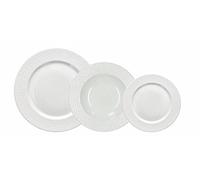 Tognana Golf - Vajilla de porcelana para 6 personas, 18 piezas, color blanco