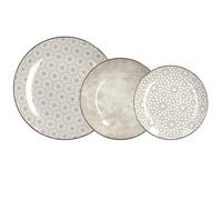 Tognana Habana, servicio de platos de 18 piezas para 6 personas, porcelana, beige.