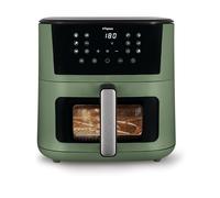 Tognana Iridea, Freidora de aire 10L, doble resistencia, pantalla digital, temporizador, 80-200°C, ventana, 2300W, Verde Salvia