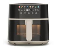 Tognana Iridea, Freidora de aire 6L, doble resistencia, pantalla digital, temporizador, 80-200°C, ventana, 1700W, Champagne