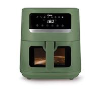 Tognana Iridea, Freidora de aire 8L, doble resistencia, pantalla digital, temporizador, 80-200°C, ventana, 2000W, Verde Salvia