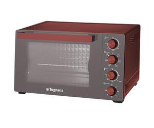 Tognana Iridea, Horno electrico 45 L, aluminio - vidrio - rojo manzana