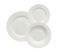 Tognana - Juego de vajillas - Línea Rings - Juego de 18 piezas - Porcelana - Color blanco