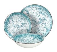 Tognana Kalos, Juego de platos 18 piezas para 6 personas, porcelana, azul