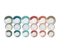 Tognana Nanami, vajilla para 6 personas, 18 piezas, porcelana, multicolor