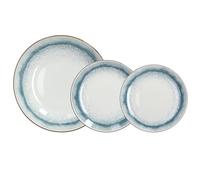 Tognana Oasis - Vajilla de 18 piezas, porcelana, azul claro