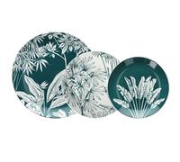 Tognana Palm Beach - Vajilla de 18 piezas, porcelana, verde