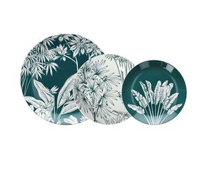 Tognana Palm Beach - Vajilla de 18 piezas, porcelana, verde