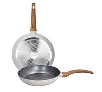 Tognana Pepper Bamboo Set 2 Sartenes 24/28 cm, Aluminio Estampado, Aluminio Forjado, Aluminio Fundido, Blanco