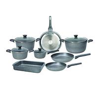 Tognana Phaetra Style, juego de ollas y sartenes, 12 piezas, aluminio, gris